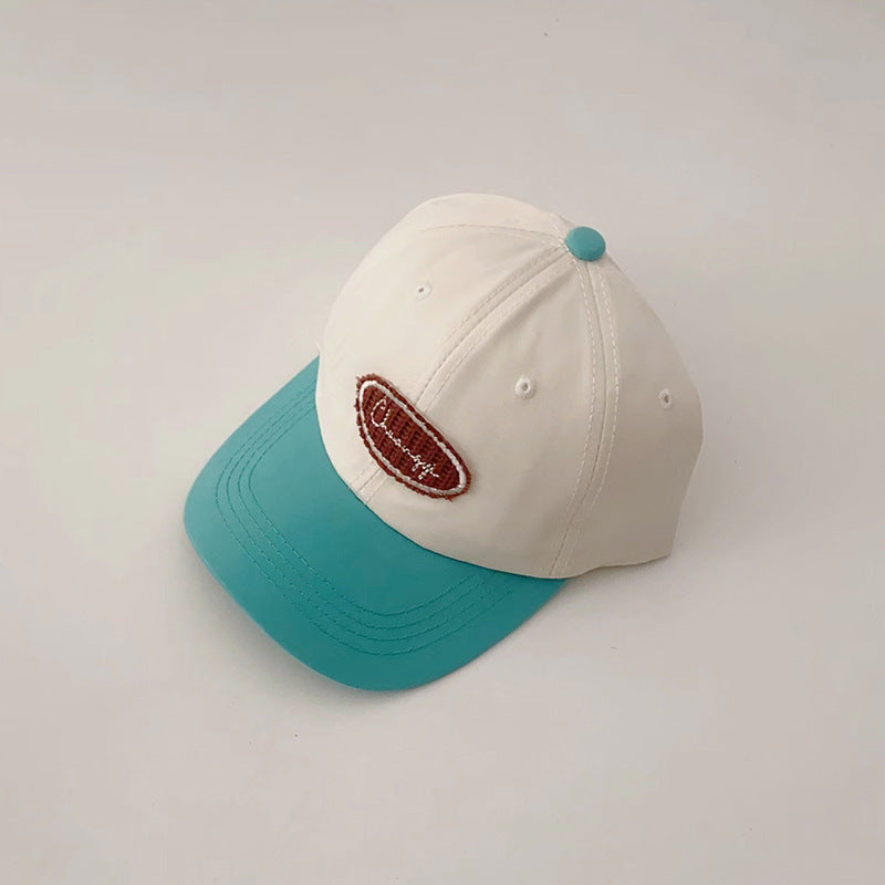 Wholesale Children's Contrasting Color Alphabet Small Label Pure Cotton Baseball Cap